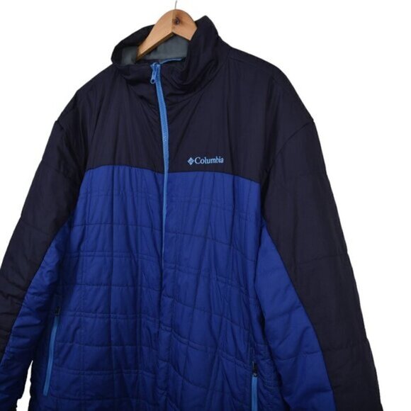 Columbia Lightweight Insulated Omni Heat Jacket Black Blue  Size XXL - Picture 4 of 13